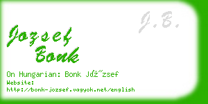 jozsef bonk business card